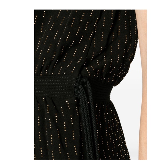 Saint Laurent stud-embellished silk minidress in Black - Picture 5 of 12